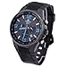 Casio Men's Edifice EFR515PB-1A2V Black Resin Quartz Watch with Black Dial