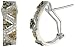 14k White Gold 3/4 in. (19mm) tall French Clip Earrings w/ Triangular Pattern, w/ 1.00 Carat White & Fancy Colored Brilliant Cut Diamonds