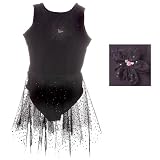 Toddler Little Girls Clothes Dance BLACK Leotard Tutu Set REFLECTIONZ Girl 2-6