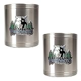 NBA Minnesota Timberwolves Two Piece Stainless Steel Can Holder Set - Primary Logo