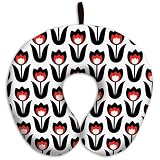 Tulips Novelty Print Neck Pillow - Don't lose your pillow anymore