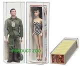 10 Barbie Doll Display Cases Made Hard Acrylic Plastic
