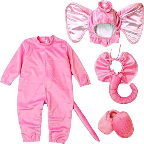 XWHT Baby's Cosplay Costumes Infants Romper Cute Pink Baby Elephant Onesie L