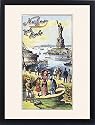 Framed Prints of STATUE OF LIBERTY AD. American trade card for the lawn mower New Easy, late from Granger Art on Demand