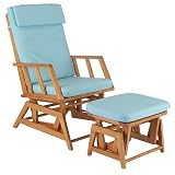 DwellStudio for Target Mercer Glider/ Ottoman Collection - Honey/ Blue Cushion