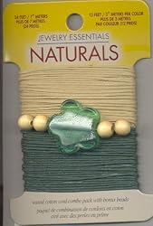 Natural/green Wax Cotton Cord