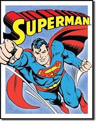 Superman - Retro Panels Tin Sign 12.5"W x 16"H