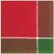 Durable Woven Jacquard 100% Cotton Christmas Red and Green Twirl Tablecloth 60x60 Inches