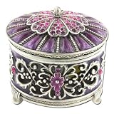 Heart Decor Jeweled Trinket Box