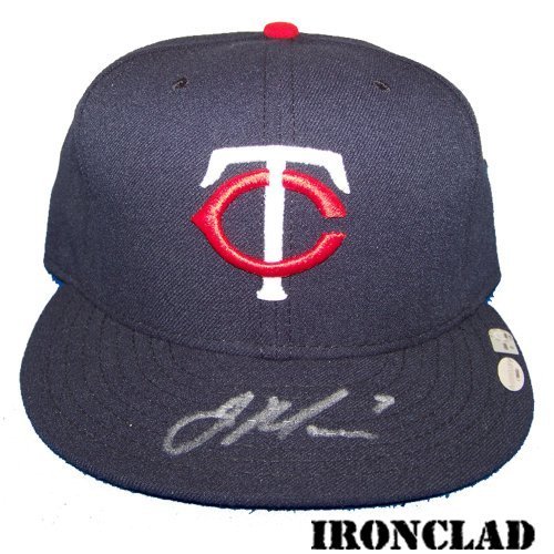 Joe Mauer Autographed Home Minnesota Twins Cap w/ #7 Insc. 