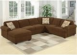 New 3pc Contemporary Fabric Sectional Sofa #AC-LINDA