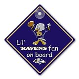 NFL Lil Ravens Fan on Board Sign