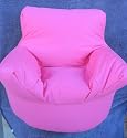 Kiddies Bean Bag Arm Chair Seat With Bean Cerise Pink *