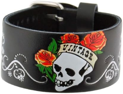 Vintage Ink Unisex Tatto Isspired Wide Leather Wrist Cuff