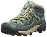 KEEN Women's Targhee II Mid Hiking Shoe, Mineral Blue/Ceylon Yellow, 9.5 M US