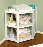 White Diaper Corner Baby Changing Table
