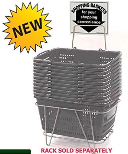 Prestige Line Grey Jumbo Hand Held Shopping Basket Set of 12