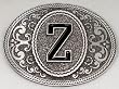 MONOGRAM LETTER "Z" ENAMEL BELT BUCKLE