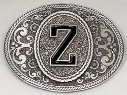MONOGRAM LETTER "Z" ENAMEL BELT BUCKLE