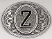 MONOGRAM LETTER "Z" ENAMEL BELT BUCKLE
