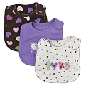 Just One Year- 3pk Bib - Lilac Love