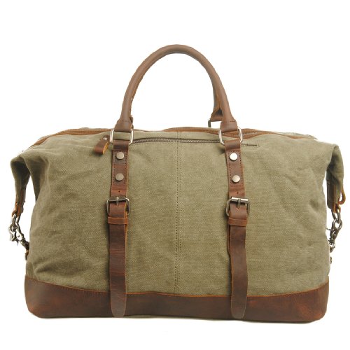 CLELO B305 Canvas Weekend Travel Duffel Bag Oversized - Premium Quality