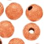 Copper Plated Stardust Sparkle Round Beads 8mm (25)