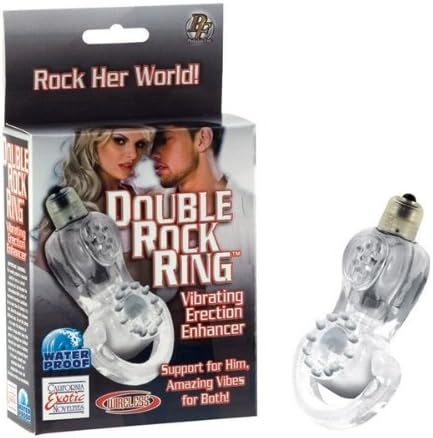 Waterproof Wireless Double Rock Ring Vibrating