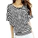 Cocobla Women's Batwing Blouse Stripe Tops