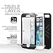 iPhone 6 PLUS 6S PLUS Case with Built-in Screen Protector [Outdoor Series] (Encased® Lifetime Warranty) **New 2016 Release** (Jet Black)