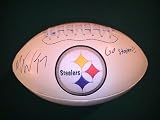 MIKE WALLACE SIGNED AUTOGRAPHED FOOTBALL PITTSBURGH STEELERS COA + HOLOGRAM