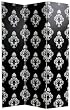 Traditional Formal Home D&eacute;cor - 6ft. Black & White Damask Wall Paper Print Room Divider - 3 Panels