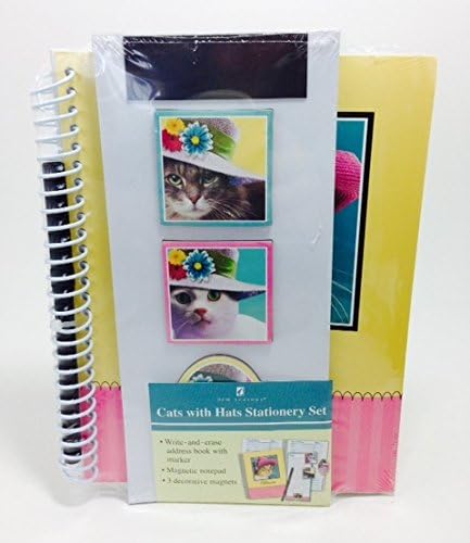 Cats with Hats Stationary Set (inc. Address Book, Notepad, Magnets)