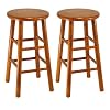 Winsome Wood Assembled 24-Inch Cherry Finish Kitchen Stools, Set of 2