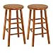 Winsome Wood Assembled 24-Inch Cherry Finish Kitchen Stools, Set of 2