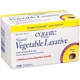 Equate Natural Vegetable Laxative, Sennosides 8.6 mg, 100 tablets Box Equate Natural Vegetable Laxative, Sennosides 8.6 mg, 100 tablets Box
