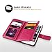 iPhone 6 Case, iPhone 6 Wallet Case (4.7 inch), BENTOBEN Multi-Card Wallet Case Flip Folio PU Leather Wallet Bumper Case Hard Shell Skin Protective Cover for iPhone 6 4.7 inch -Rose