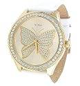 GUESS White Leather Strap Watch
