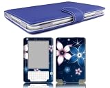 Bundle Monster Kindle 2 Synthetic Leather Case Cover Jacket + Skin Sticker + Screen Protector Ebook Accessories Combo – Fit 2nd Generation 6″ Display