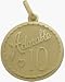 Yellow Gold Adorable #10 Age Expression Pendant with chain
