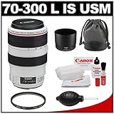 Canon EF 70-300mm f/4-5.6 L IS USM Zoom Lens + Canon UV Filter Kit for Digi ....