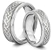His & Her's 8MM/6MM Tungsten Carbide Silver Celtic Knot Wedding Band Ring Set (Available Sizes 4-14 Including Half Sizes) His & Her's 8MM/6MM Tungsten Carbide Silver Celtic Knot Wedding Band Ring Set (Available Sizes 4-14 Including Half Sizes)