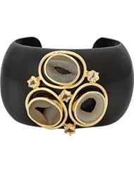 Isharya Gemini Druzy Ebony Cuff Bracelet