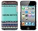 Hakuna Matata Mint Aztec Pattern Embossed Hard Case for Apple iPod Touch 4, 4G (4th Generation) - Includes DandyCase Keychain Screen Cleaner [Retail Packaging by DandyCase]