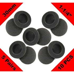 5 Pairs Replacement 1.25 inch 30mm Foam EarPad Cover Cushion for Senheiser Koss Sony Philips Headphones Ear Pad by 