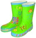 Paint Your Own Funky Wellies Green - Small (8-9)