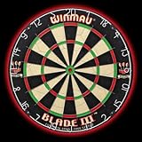 Steeldart Dartboard WINMAU BLADE 3 III Dartscheibe Dartspiel Bristle-Board Sisalfaser Sisal Board Blade3 Wurfscheibe BladeIII Phil Taylor Turnierboard Wettkampf- Sisal-Dartboard -scheibe Steel- Wurfspiel für Dartpfeile mit Stahlspitzen