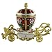 Collectible Red Carriage Trinket Jewelry Box Bejeweled - Butterfly & Flowers FREE SHIP!