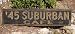 1945 45 CHEVY SUBURBAN CAFE - Rustic Hand Painted Wooden Sign - 7.25 X 36 Inches