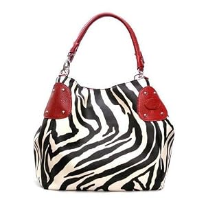 Buy Black Large Zebra Print Faux Leather Satchel Bag Handbag Purse Tote (2 Colors) by var goTwisterProductImageStrings = new Object();goTwisterProductImageStrings['prodImageNotAvailTextNoColor'] = 
